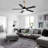 52" Modern Ceiling Fan, Reversible DC Motor 6 Speed with Remote Control for Living Room-1301777377