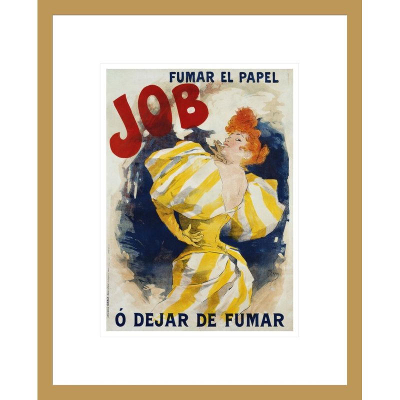 «Fumar Cigg», affiche publicitaire par Jules Chéret, impression giclée encadrée, H 16,75 po x l 13,59 po