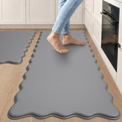 Scalloped Edge Anti Fatigue Kitchen Mats
