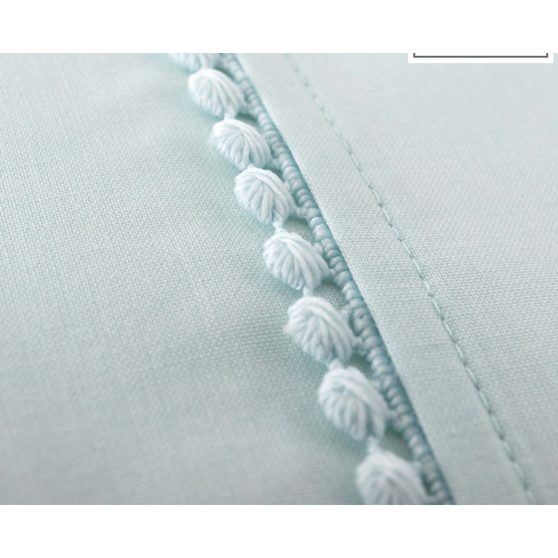 Pom Pom Duvet Cover Set, 260 x 220cm Duvet Cover + 2 Pillowcases, Mint