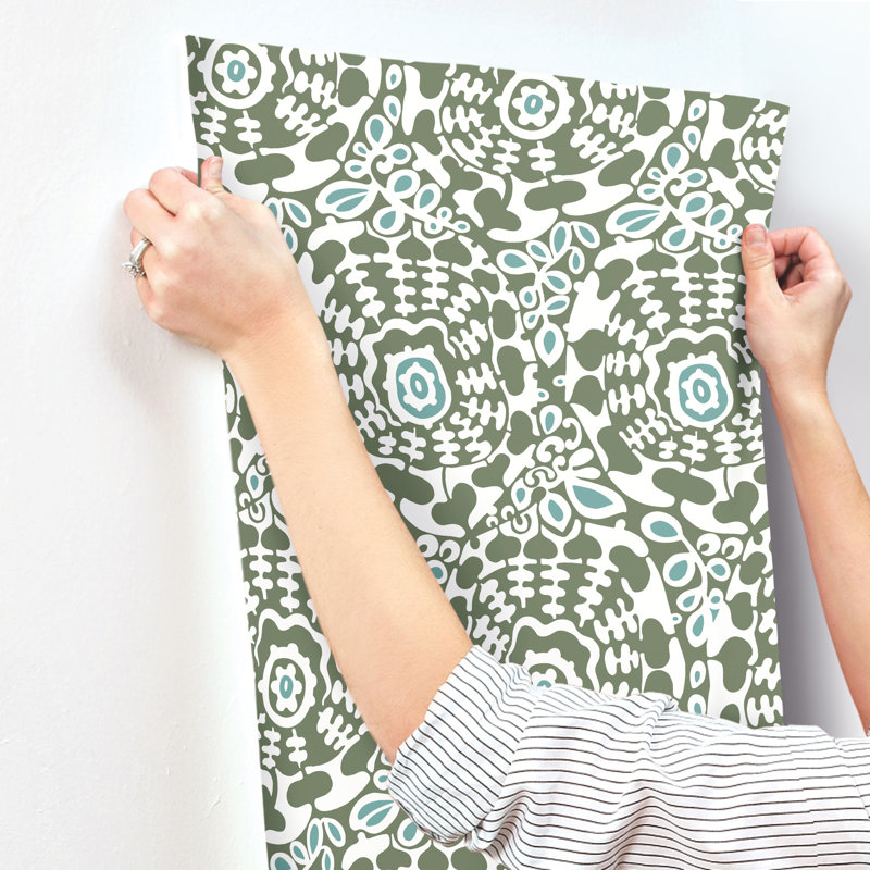 Ayalisse Floral Wallpaper Double Roll, Green