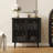 Vintage Heart Carved Accent Cabinet with Storage, Farmhouse Coffee Bar Cabinet with Adjustable Shelf for Entryway, Living Room & Dining Area