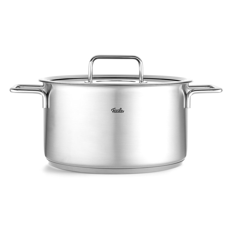 Fissler® Pure Collection Stainless Steel Stockpot with Glass Lid, 10.20"