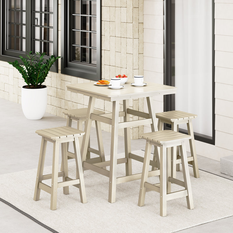 Laguna 5-Piece Square Counter Set, Tan