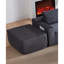 Velours côtelé gris, flexible et adaptable, assemblage zéro, utilisation instantanée, 36,99 po de profondeur, 29,24 de largeur, 16,28 de hauteur, 28,09 lb de poids pour une vie détendue, style simple, confort profond, hauteur