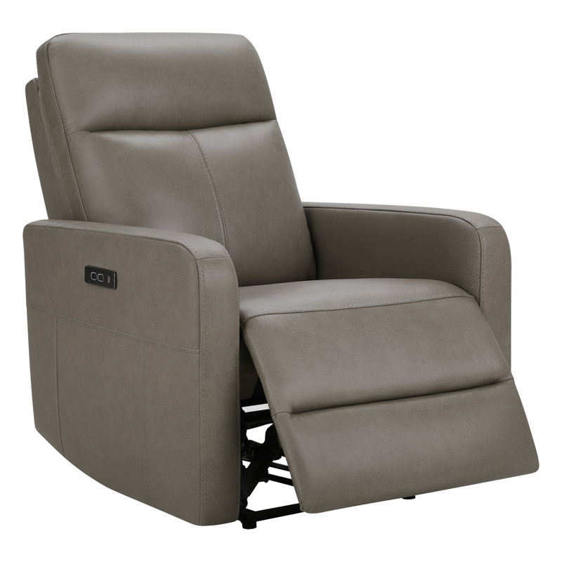 Fauteuil inclinable électrique Bex Ouzo Will en cuir véritable avec port USB (ensemble de 2)