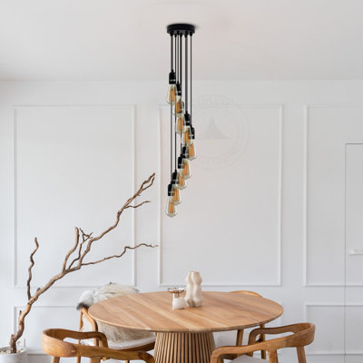 Mathurine - Light Black Cluster Pendant