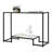 42'' Glass Top Console Table