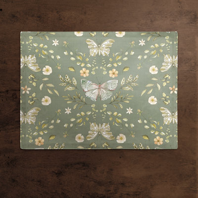 Tia Cotton Twill Floral Rectangle Placemat