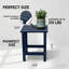 Table d'appoint extérieure carrée Adirondack en bleu-133704104-133704109