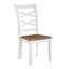 Ensemble de table de salle à manger 7 pièces et 6 chaises d'appoint à double dossier en X de style champêtre décontracté
