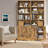 70.8'' H x 23.6'' W Standard Bookcase with 3 Drawers,Cabinet Doors and Open Shelves -276703872