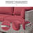 8-Piece Outdoor 4" Replacement Cushion Set Seat/Back Cushion(Set Of 3 Seats, 3 Backs, 2 Short Backs)-263363148
