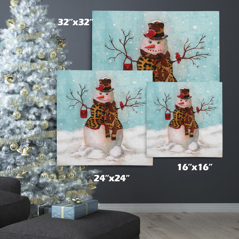 " Snowman II " by Eugene Tava, 24" H x 24" W x 1.5" D