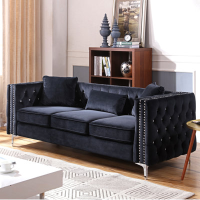 Cannella 86'' Velvet Sofa