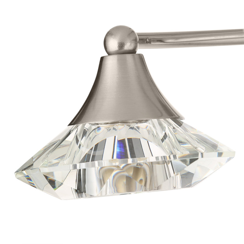 Greenhaw Glass Semi Flush Mount, Satin Chrome