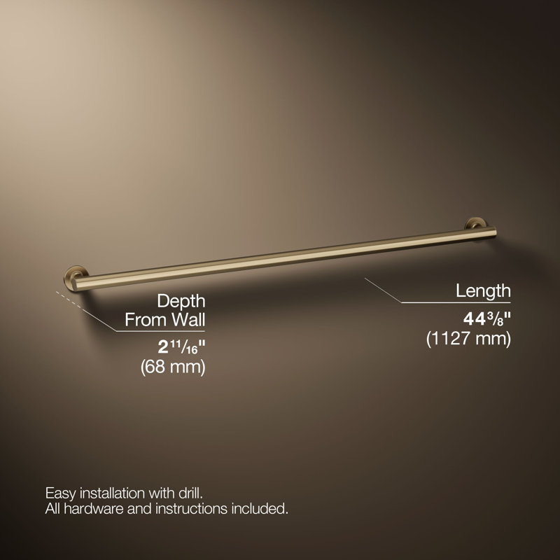 Purist® Grab Bar, 42"W, Vibrant Brushed Bronze