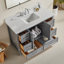 Ensemble de meuble-lavabo autoportant 48 po avec 2 poignées entièrement assemblé