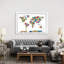 World Map Paint Drops by Michael Tompsett - Print on Canvas-89232710-49987978