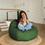 Pouf Big Joe Cloudberry, assise structurée en mousse, motif Teddy Boucle, vert matcha, pour enfants-118316754-134924383