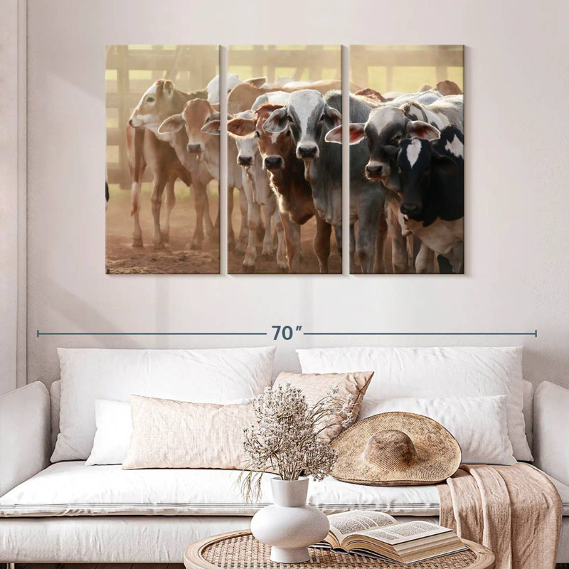 Jersey Cow Line Up, 32" H x 50" W