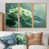 Toile avec cadre flottant or