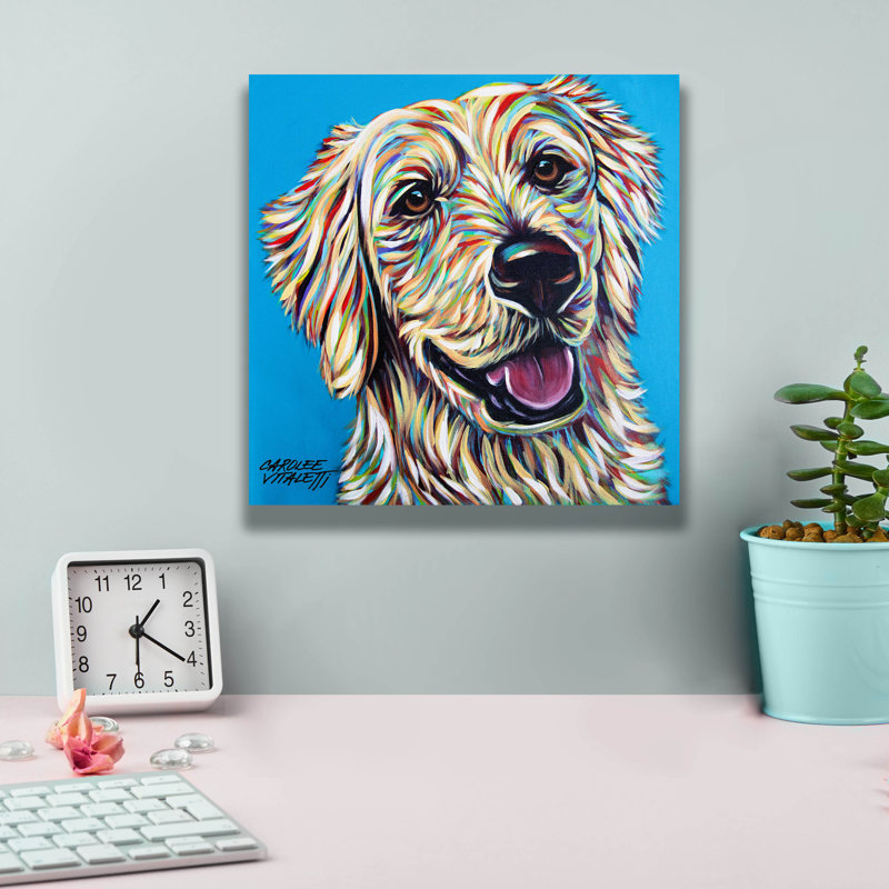 «Furry Dog Friend 1» par Carolee Vitaletti, H 12 po x l 12 po x P 0,75 po