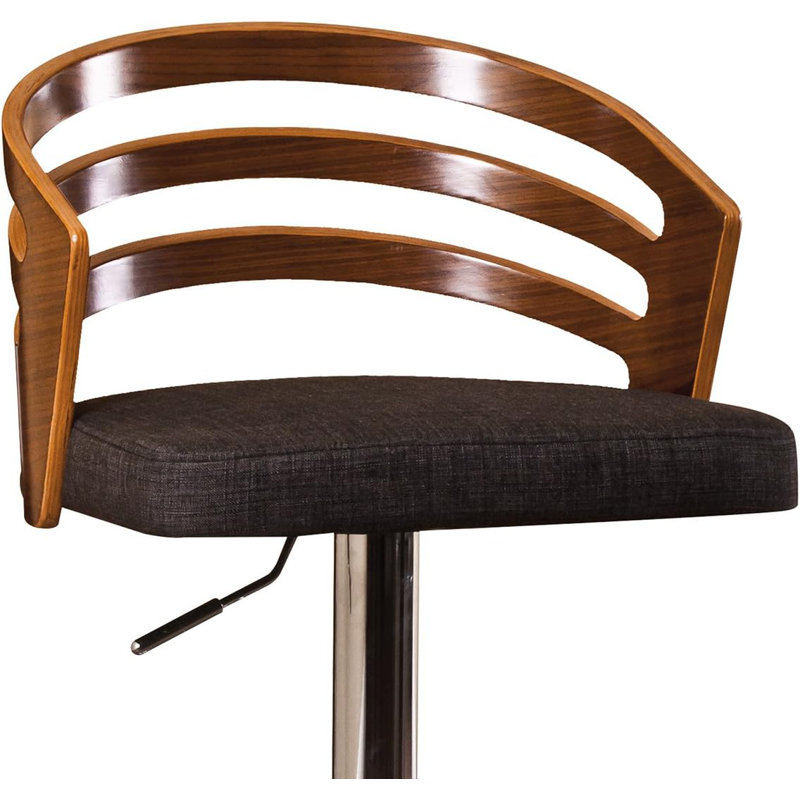 Tabouret de bar pivotant à dossier moderne Modern, Brun / Noir