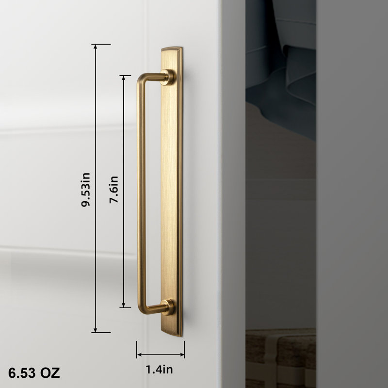Sleek Bar Pull With Backboard Multipack, 7 3/5", Champagne Bronze