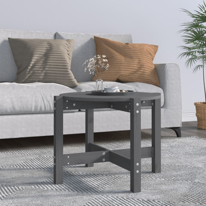 Wrigley Solid Wood Four Leg Coffee Table, 45cm H x 62.5cm W x 62.5cm D, Grey