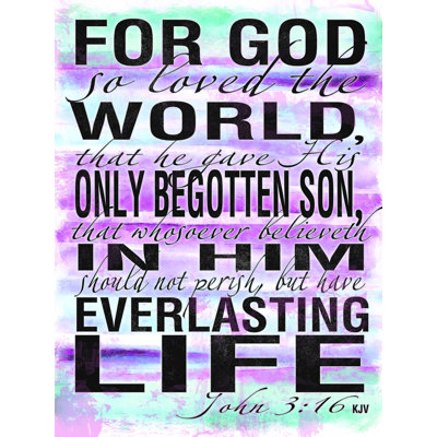 " For God Loved "