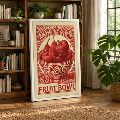 Fruit Bowl Art Deco - Wrapped Canvas