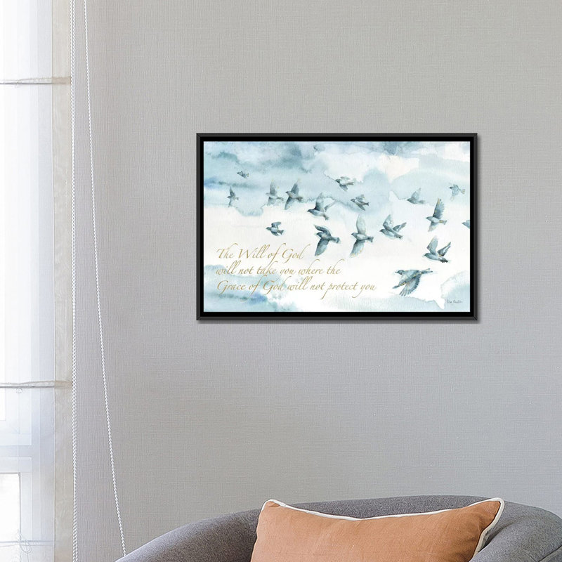 «Indigold XIII with Script», impression sur toile, H 18 po x l 26 po x P 1,5 po, Pas de tapis, Toile avec cadre noir