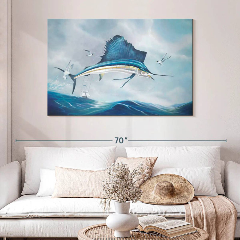 Brampt Blue Marlin, 32" H x 48" W