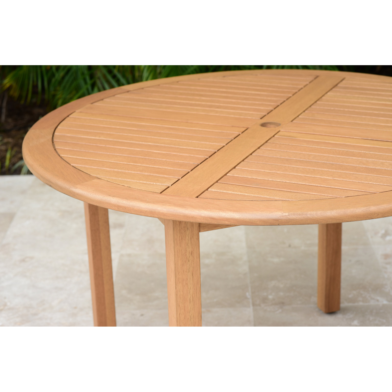 Alyisa 47" Eucalyptus Patio Dining Table