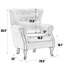 Fauteuil à oreilles touffeté-655096858