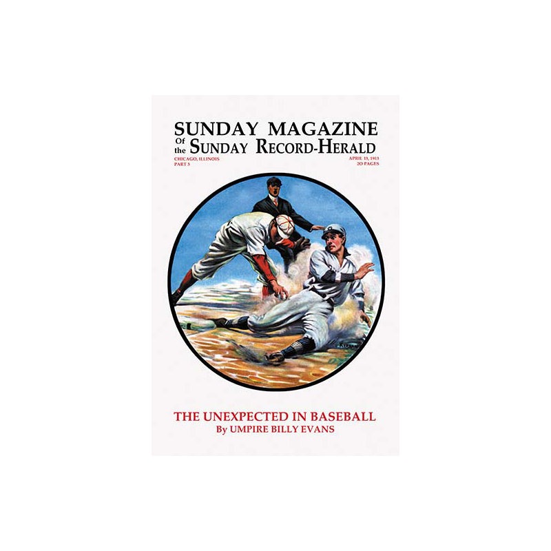 « the inattendue in baseball », affiche rétro
