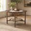 Table basse de style Mid-Century avec dessus en verre à motif craquelé en forme de pétale-652715843