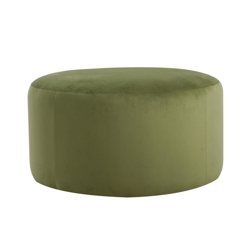 Ottoman, Olive Green Velvet