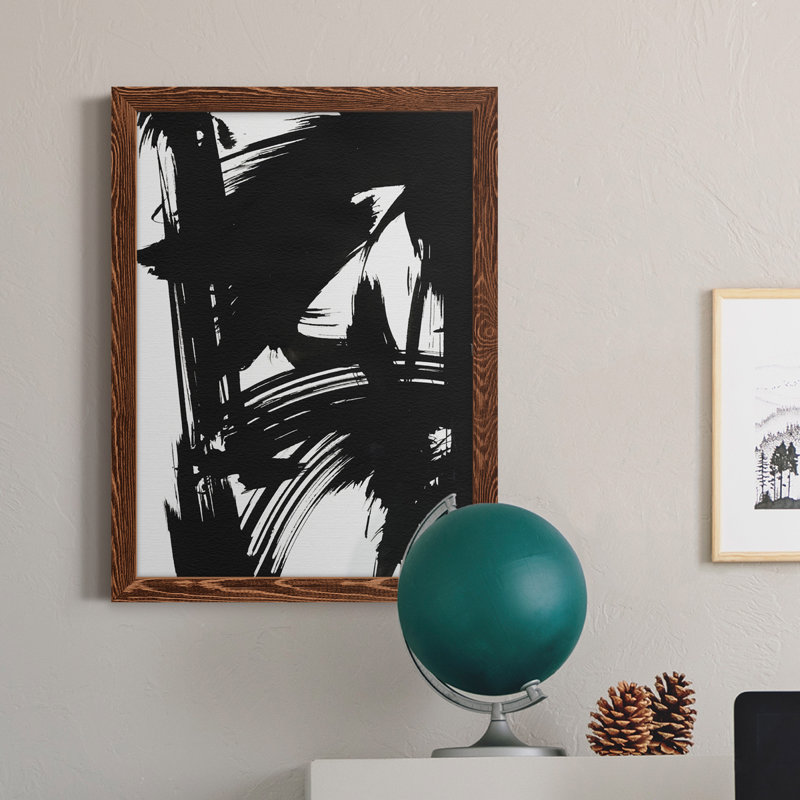 Toile encadrée de qualité supérieure noire prête à accrocher, H 38 po x l 28 po x P 1 po, Érable