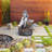 23.62"H Resin LED Fountain With Gooses Statue