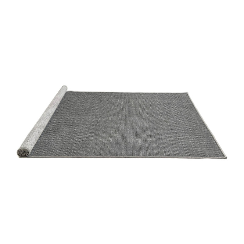 Tapis gris en chenille / polyester tissé à la machine Concannon, Carré 4 pi