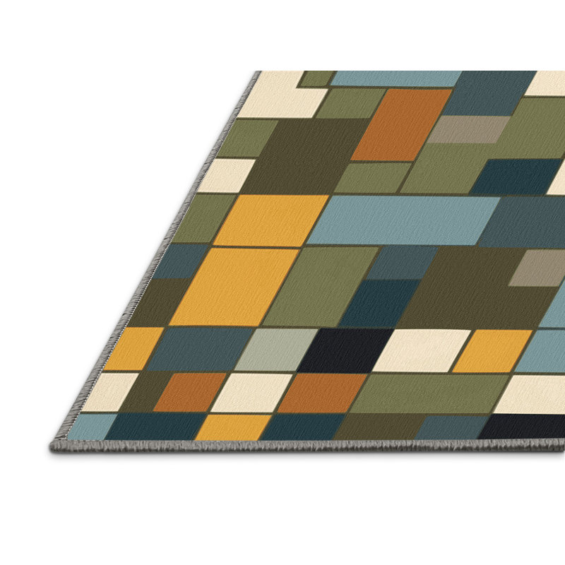Tiled Grounds Rug, Rectangle 8' x 10'