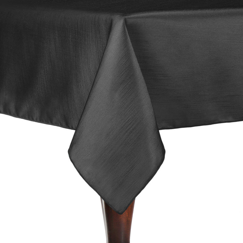 Majestic Solid Color Square Tablecloth, 2, Dark Gray, 90 " Square