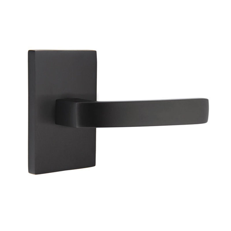 Breslin Double Dummy Door Lever, Flat Black, Right