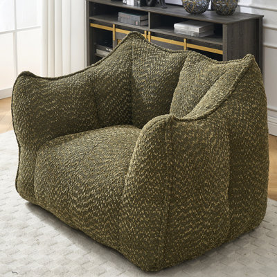 Fauteuil à billes en chenille pour adultes - Super confort avec mousse résistante, convient au salon, à la chambre à coucher, à la lecture, aux jeux et à la télévision