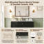 Meuble-lavabo mural en bois aggloméré 36 po à fermeture en douceur intégré avec tiroirs et lavabo simple en céramique à 3 trous 36 po-646743990