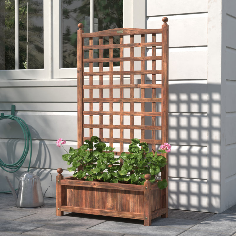Jardinière surélevée avec treillis Bragg, H 47 po x l 25 po x P 25 po, 1