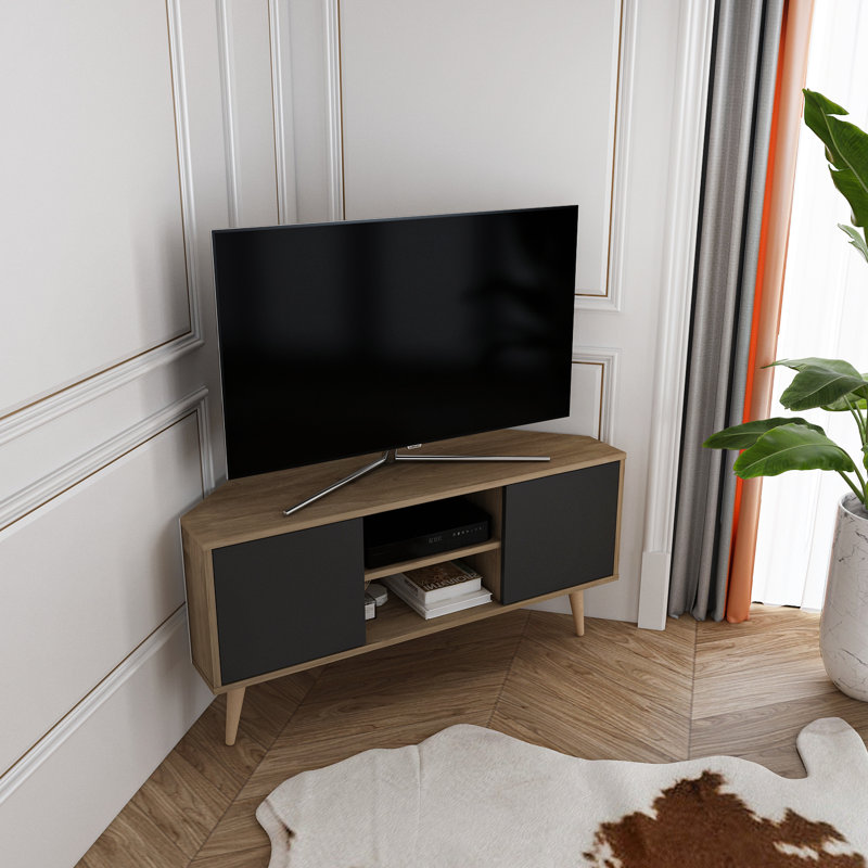 Ibarra TV Stand for TVs up to 51", Walnut/Black