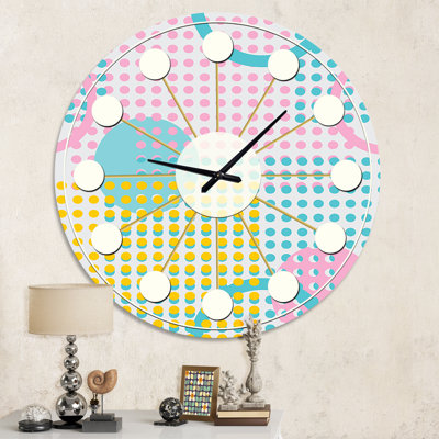 Horloge murale circulaire Mid-Century